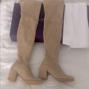 Stuart Weitzman TIELAND OTK boots Mojave Suede